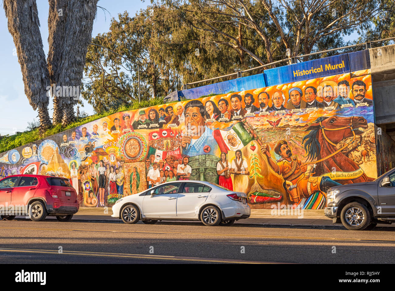 Chicano Park. Barrio Logan, San Diego, Kalifornien, USA. Stockfoto