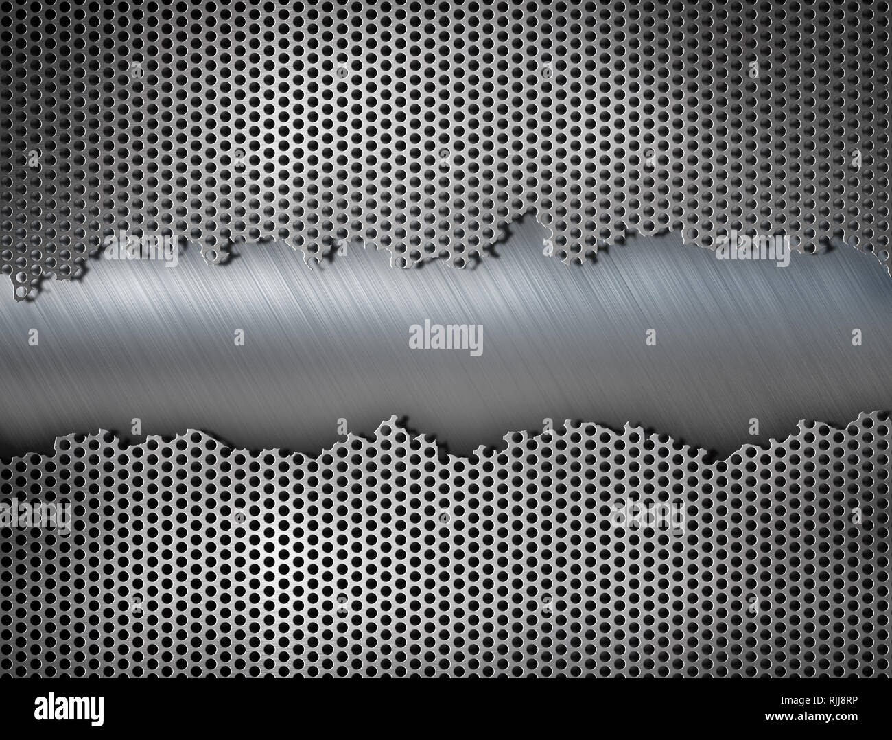 Industrielle metall gitter Hintergrund 3d Illustration Stockfoto