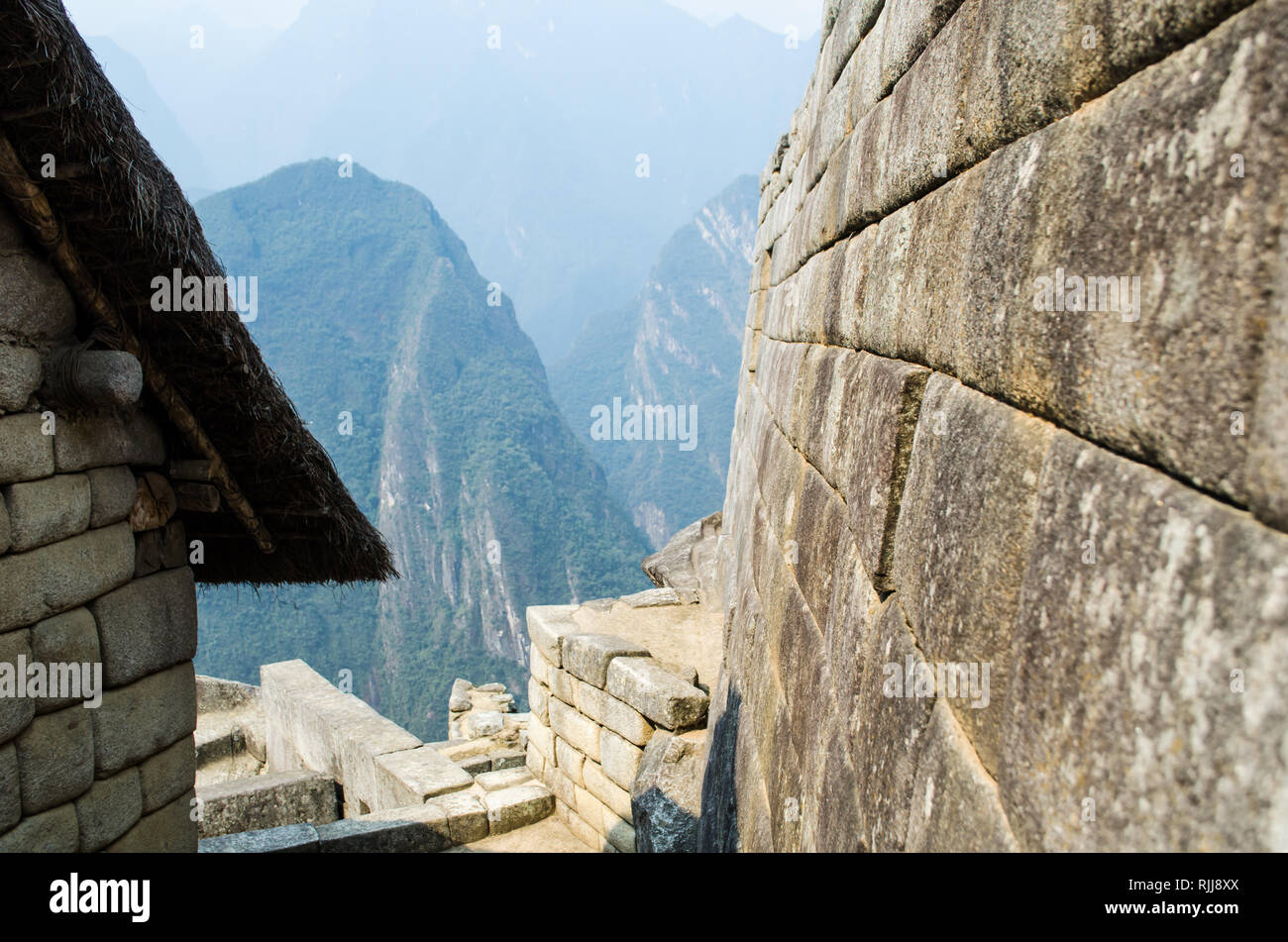 Typischer Anblick in Machu Picchu Stockfoto