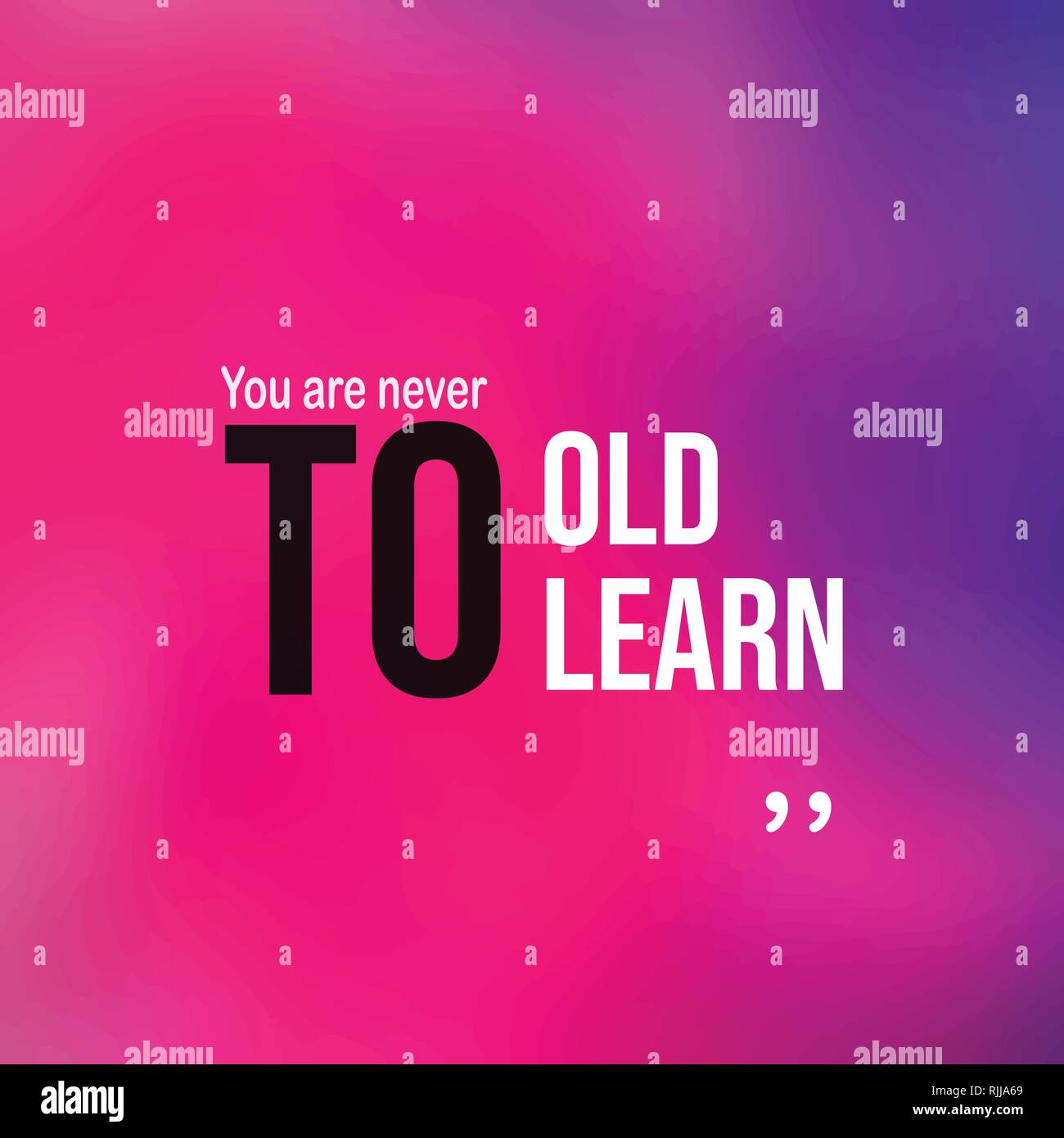 Man ist nie zu alt zum Lernen. das erfolgreiche Angebot mit modernen Hintergrund Vector Illustration Stock Vektor
