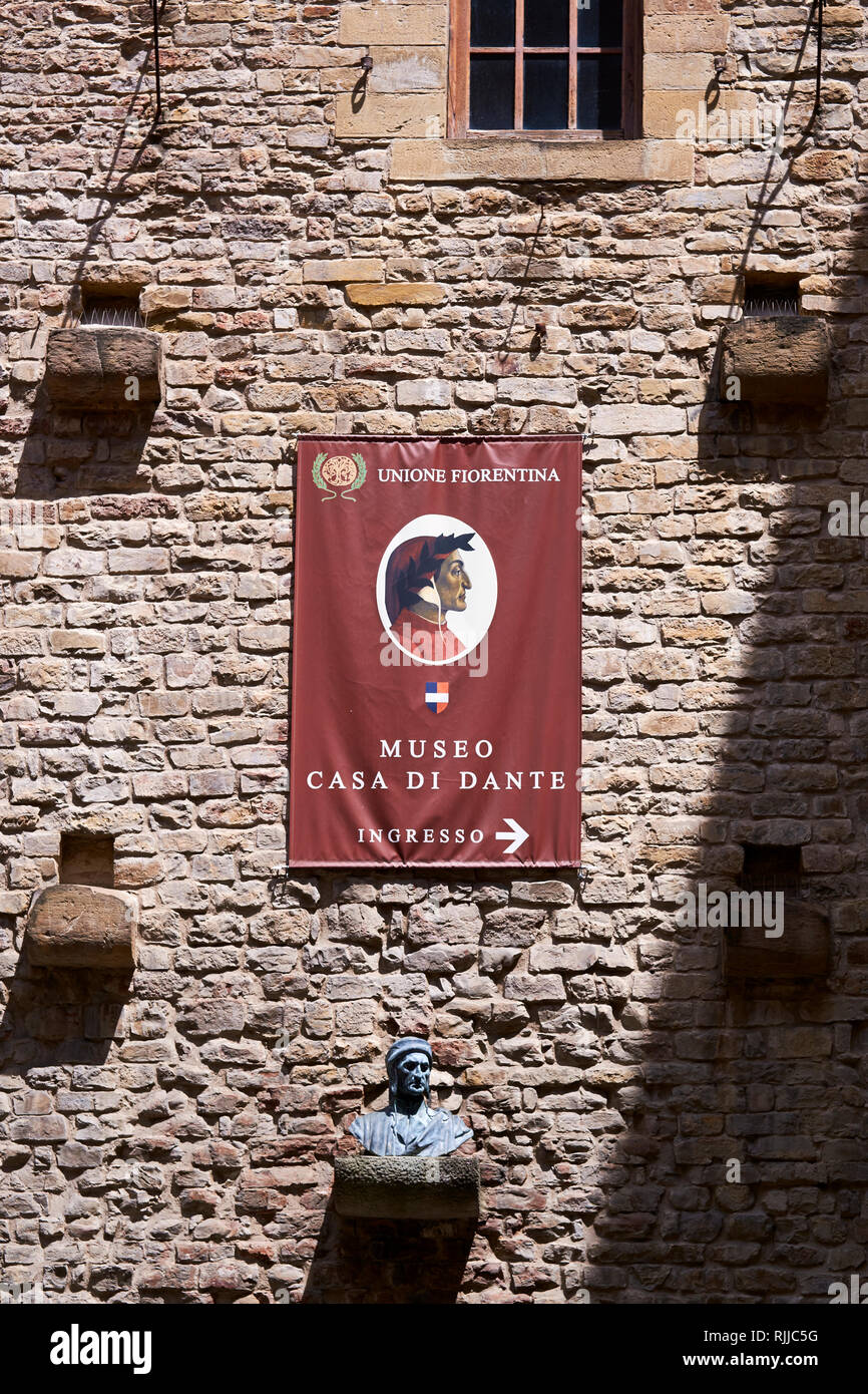 Museo Casa De Dante, Florenz, Italien, Europa Stockfoto