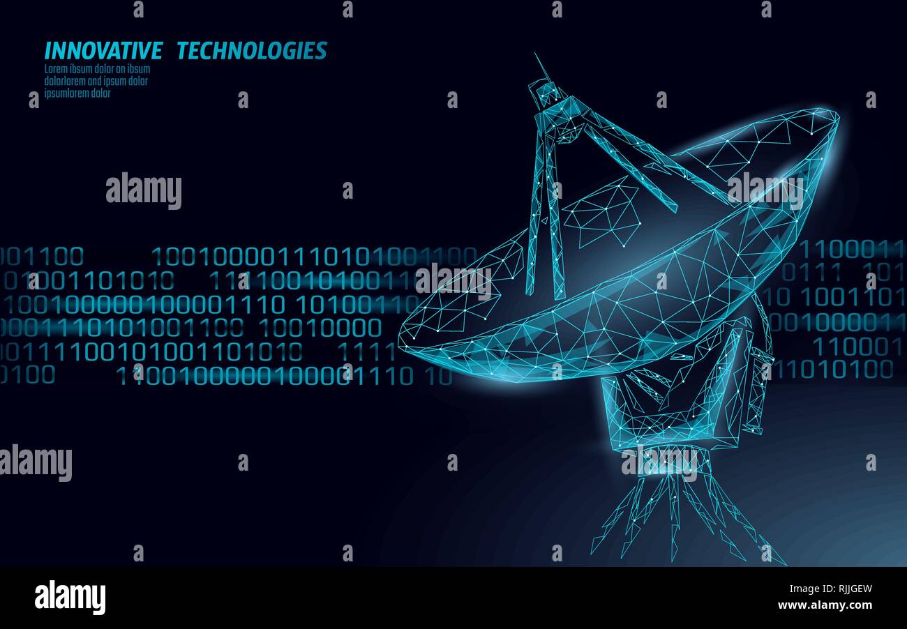 Internet Security Antivirus System. Low Poly polygonalen Radar persönliche Daten Sicherheit. Hacker Attack Detection Vektor illutration Stock Vektor
