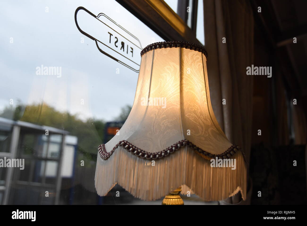 First Class Bahn Reisen auf der Settle-Carlisle Service. Stockfoto