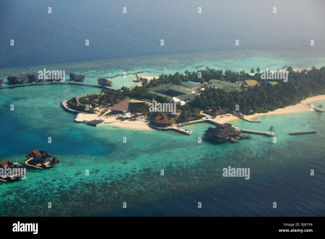 Malediven Antenne - eine Luftaufnahme der Malediven Inseln, Malediven, Asien Stockfoto
