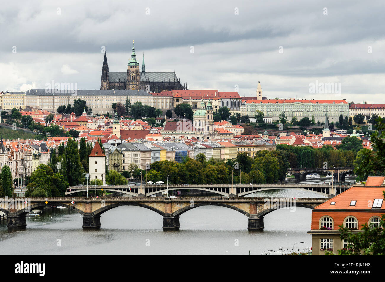 Burg und St. Veitsdom, Prag, Tschechische Republik Stockfoto