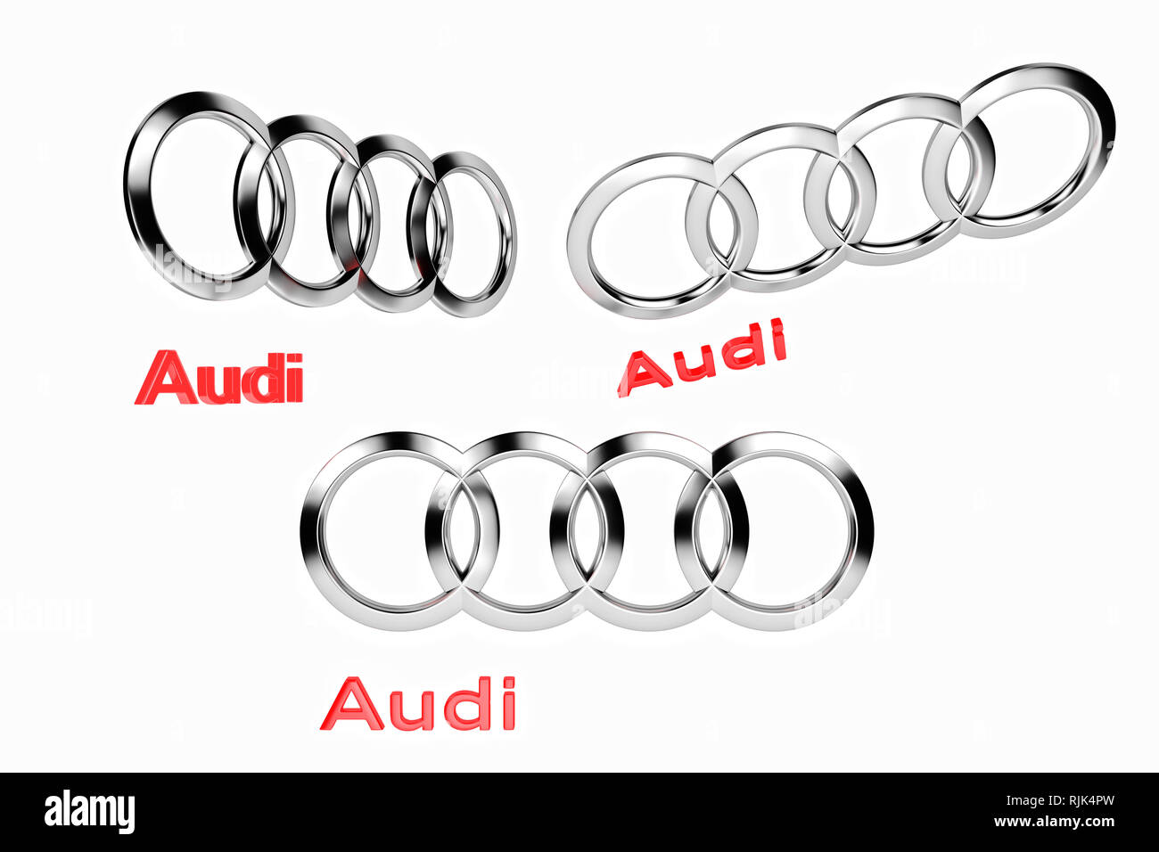 Kiyv, Ukraine - Februar 05, 2019: Logo der Auto Audi Stockfoto