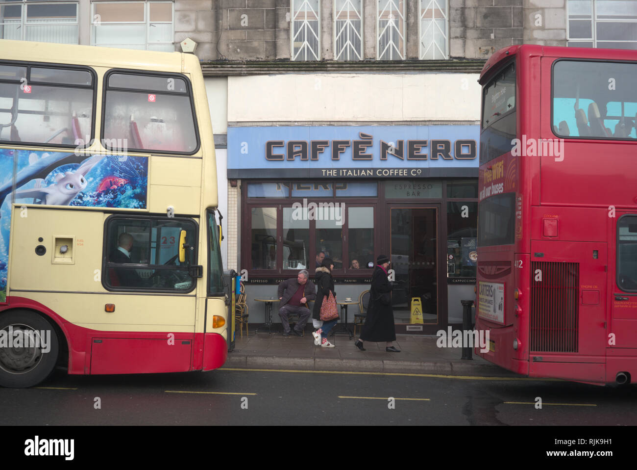 Brighton, England am Februar 06, 2019. Leben Szene. Stockfoto
