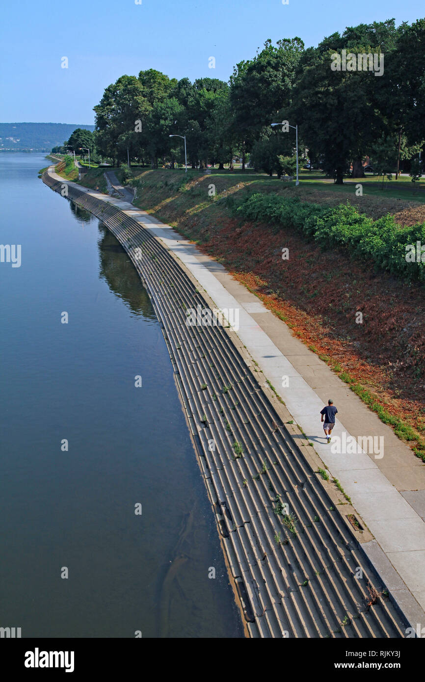 Riverfront Park neben dem Susquehanna River, Harrisburg, Pennsylvania Stockfoto