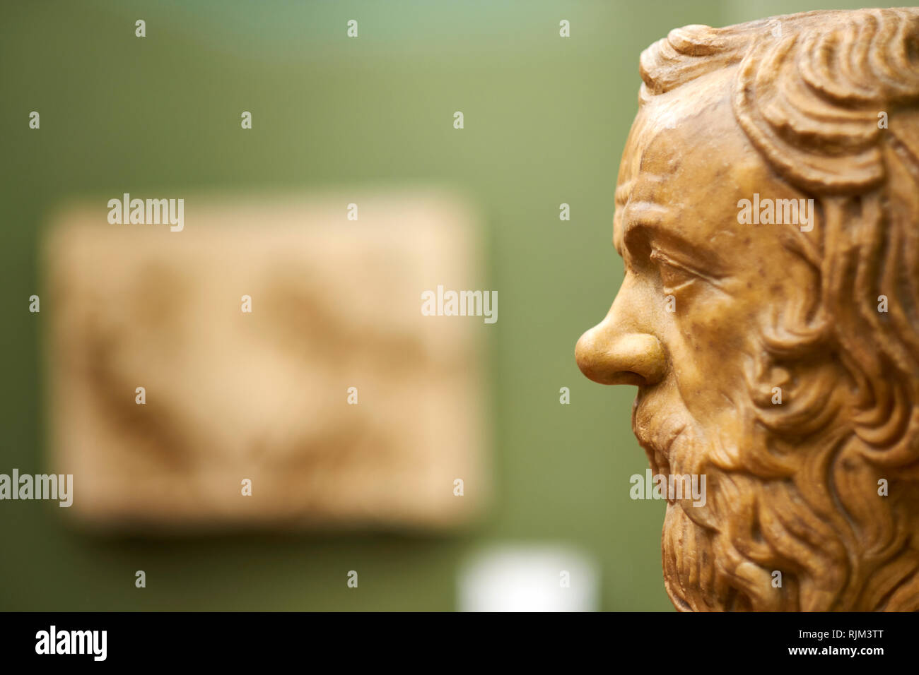 Büste des Sokrates zeigt berühmte Nase. Galerie der Uffizien. Stockfoto