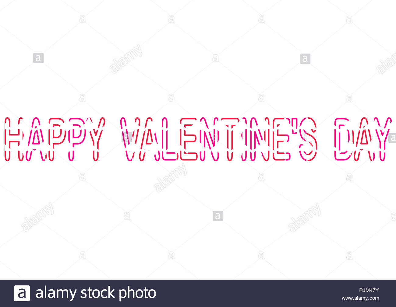 Happy Valentines Day Schrift Text Isoliert Rot Und Pink