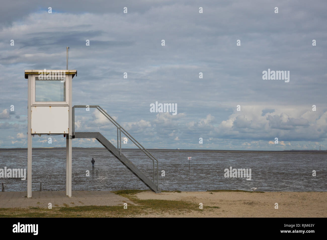 Turm von Strand aufsicht an der Nordsee Stockfoto