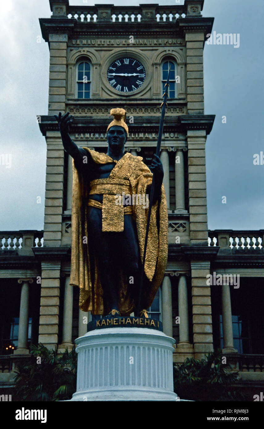 Statue von Kamehameha I, Honolulu, Hawaii Stockfoto