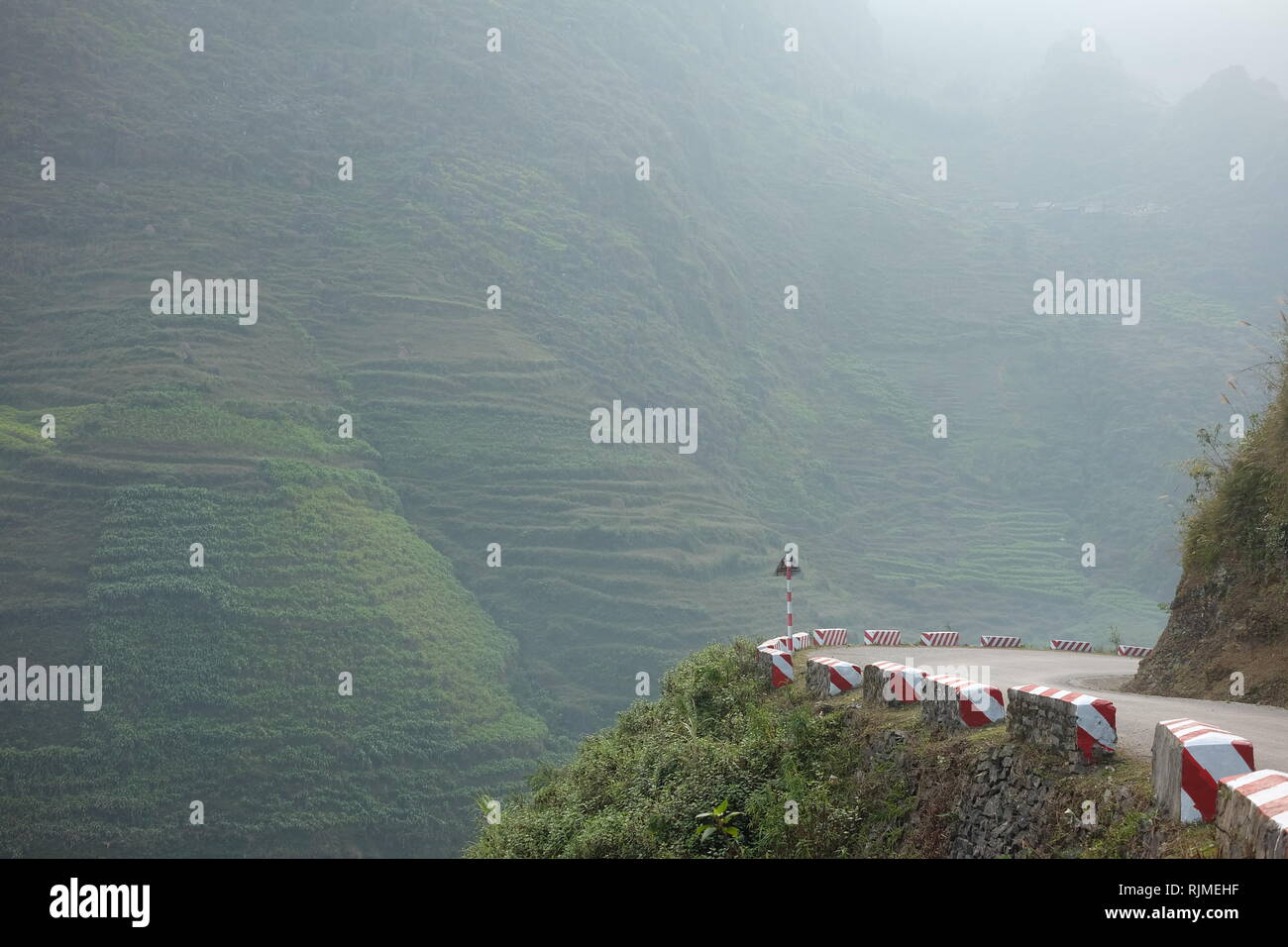 Glück Straße - Ha Giang - Vietnam Stockfoto