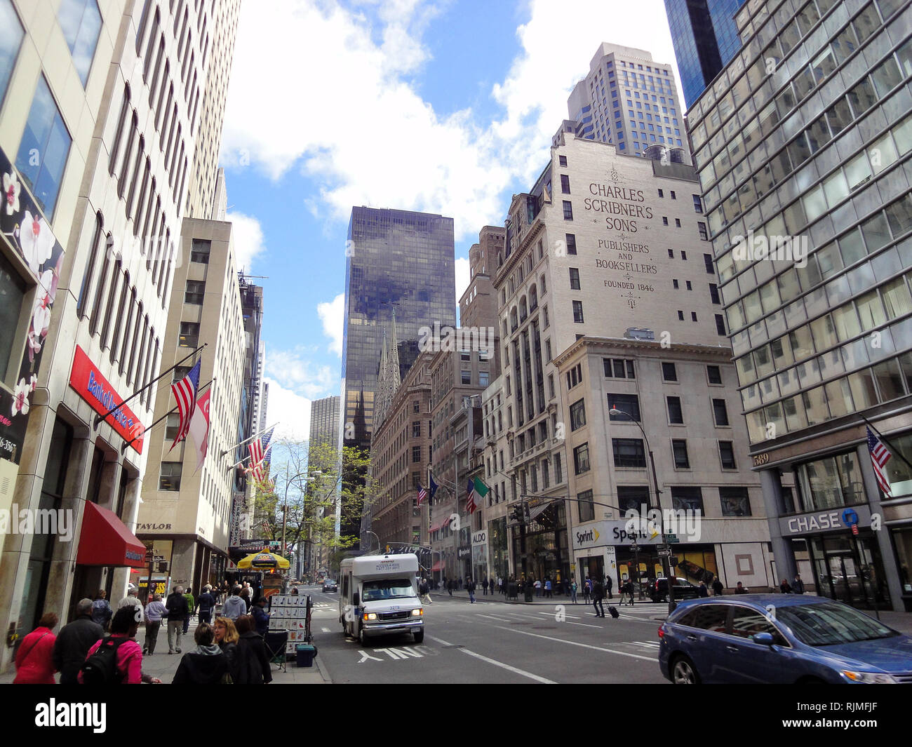 Blick auf die Straße, New York, USA Stockfoto