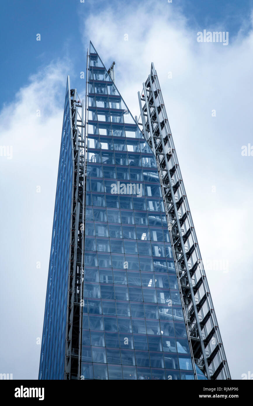 Vereinigtes Königreich Großbritannien England London South Bank Southwark The Shard Wolkenkratzer Gebäude futuristische Architektur Renzo Piano Wahrzeichen si Stockfoto