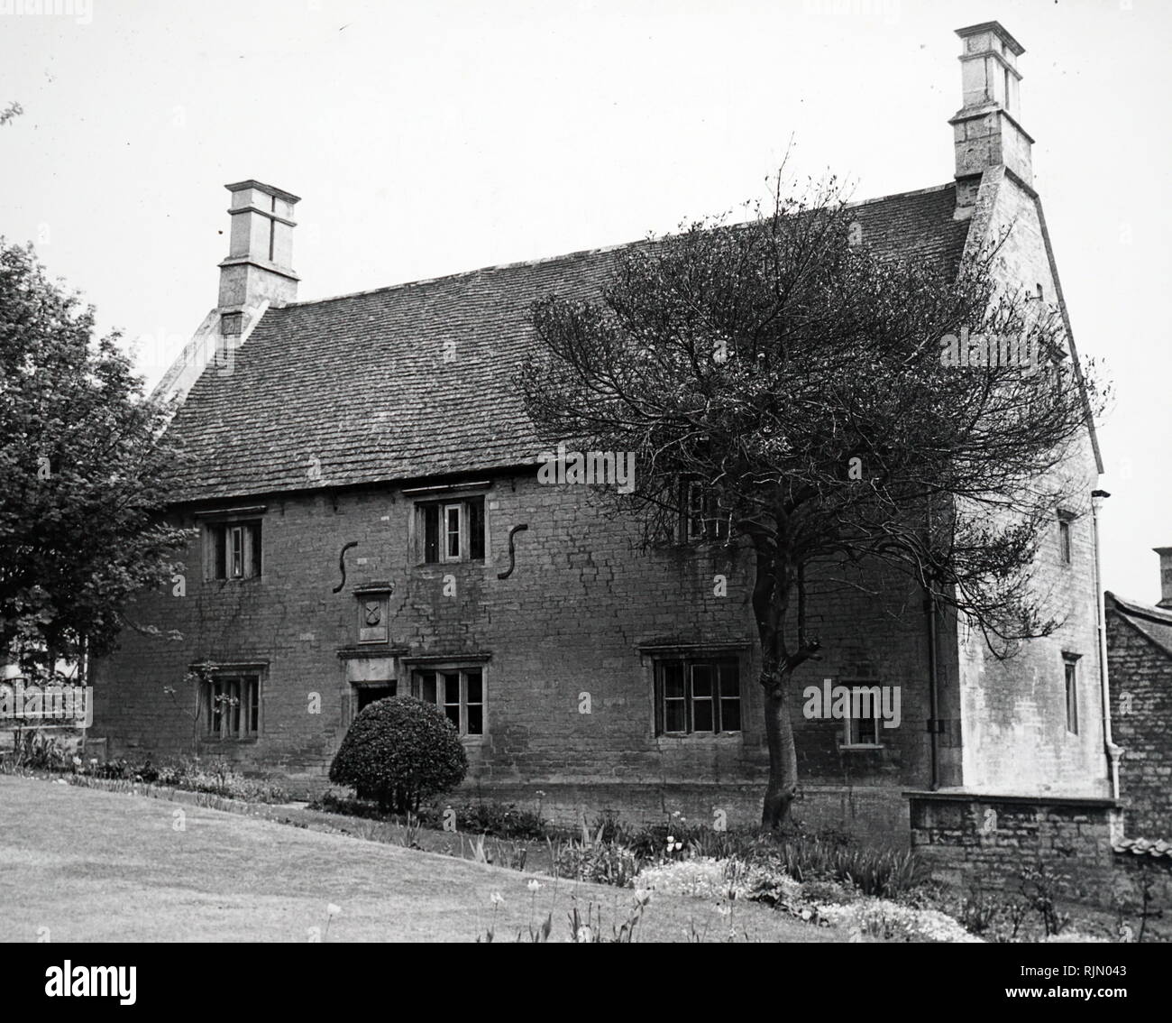 Woolsthorpe Manor, in der Nähe von Grantham, Lincolnshire, das Haus, in dem Isaac Newton (1642 - 1727), britischer Wissenschaftler, geboren. Stockfoto