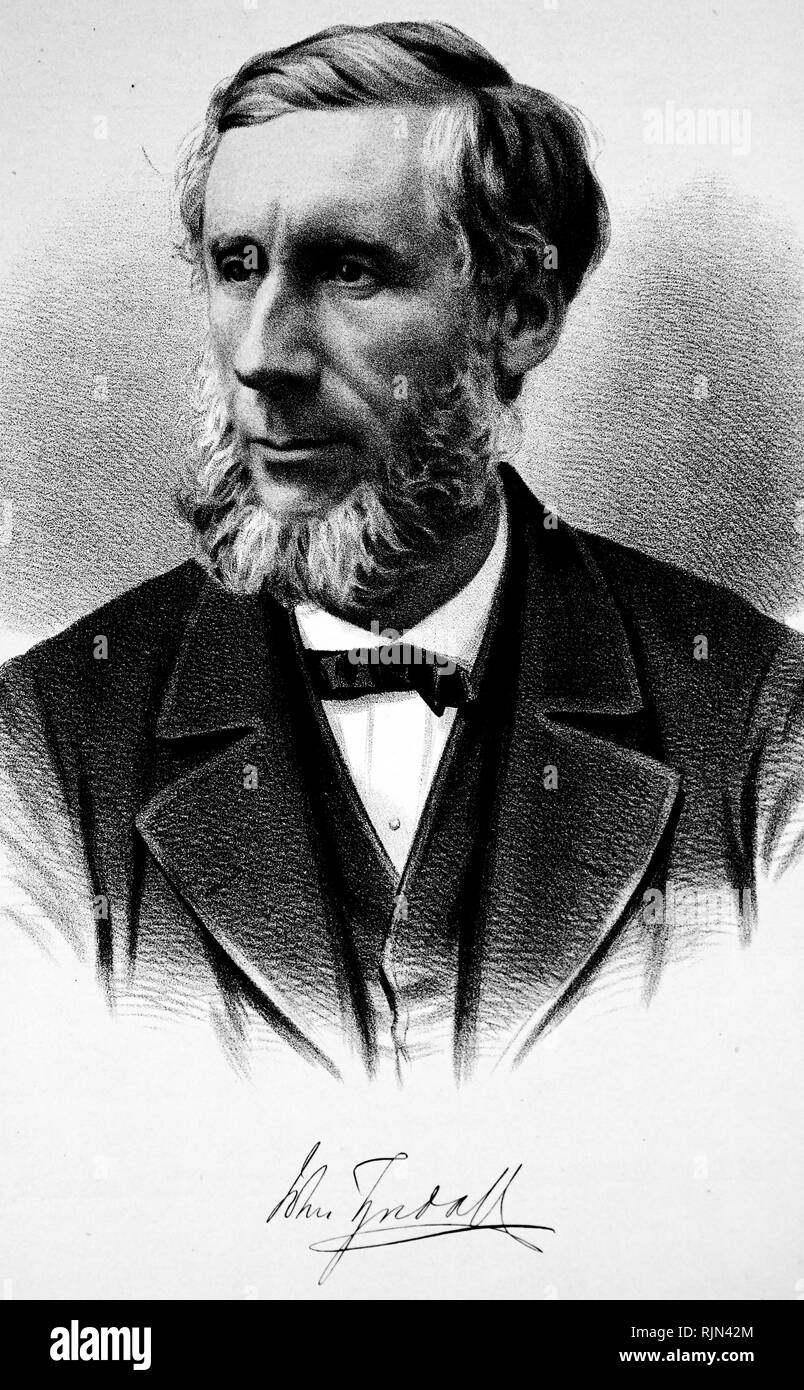 Abbildung: John Tyndall (1820-1893), Prominente aus dem 19. Jahrhundert irischen Physiker. Seine ersten wissenschaftlichen Ruhm entstand in den 1850er Jahren von seinem Studium der diamagnetismus. Später machte er Entdeckungen in den Bereichen der Infrarotstrahlung und die physikalischen Eigenschaften der Luft. Stockfoto