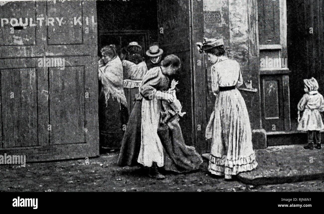 London Schlachthof, wo Geflügel getötet. Im frühen 20. Jahrhundert. Stockfoto