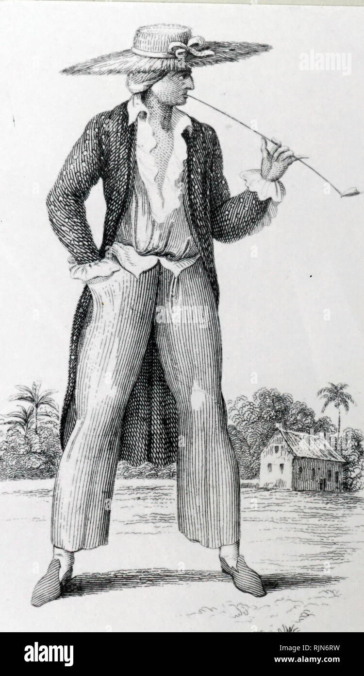 Abbildung zeigt eine typische Surinam pflanzmaschine von etwa 1796. Stockfoto