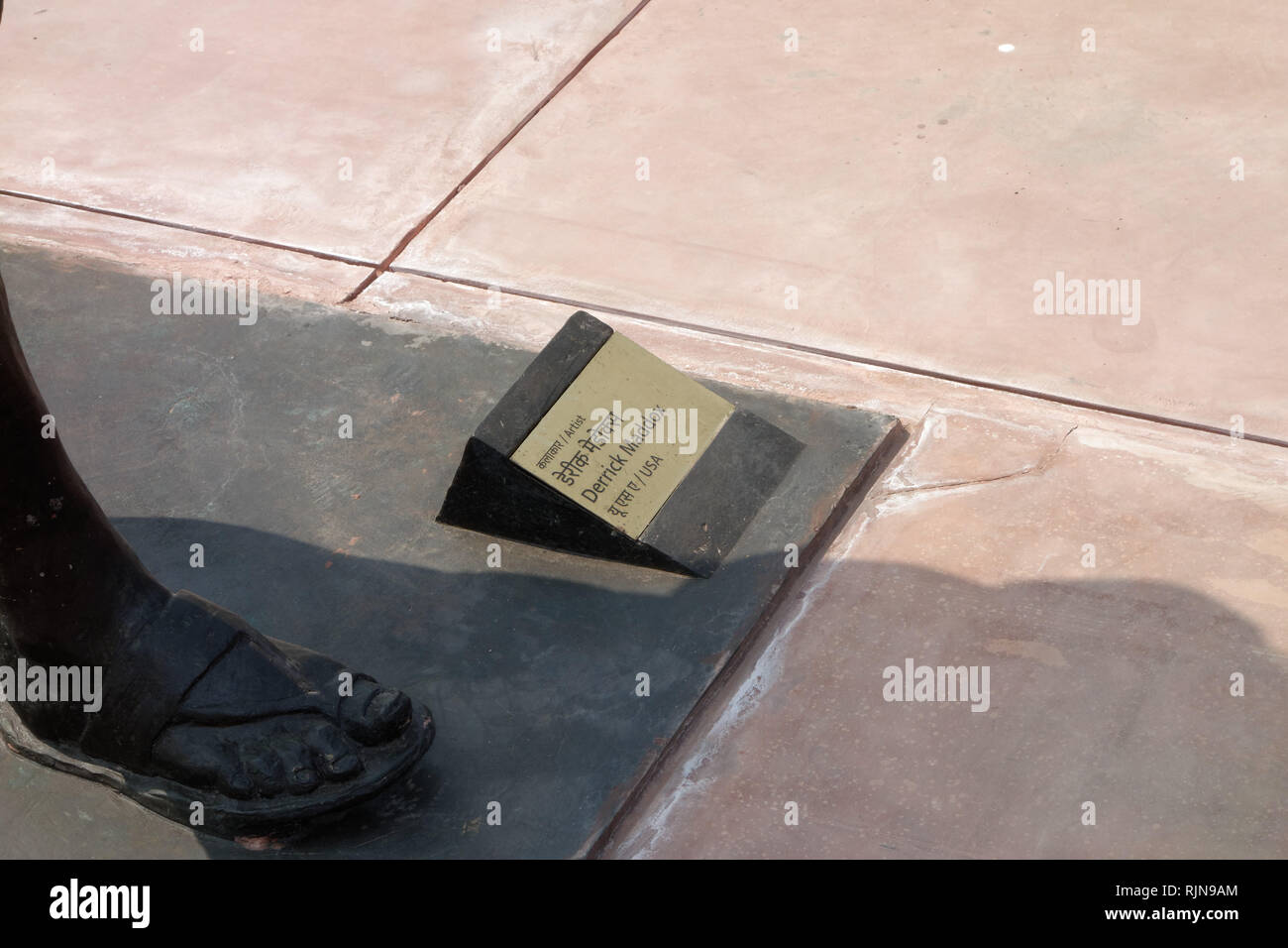 Skulpturen in der Nationalen Salz Satyagraha Memorial (durch PM Narendra Modi im Februar 2019 eröffnet), Dandi Strand, in der Nähe der Navsari, Gujarat, Indien Stockfoto