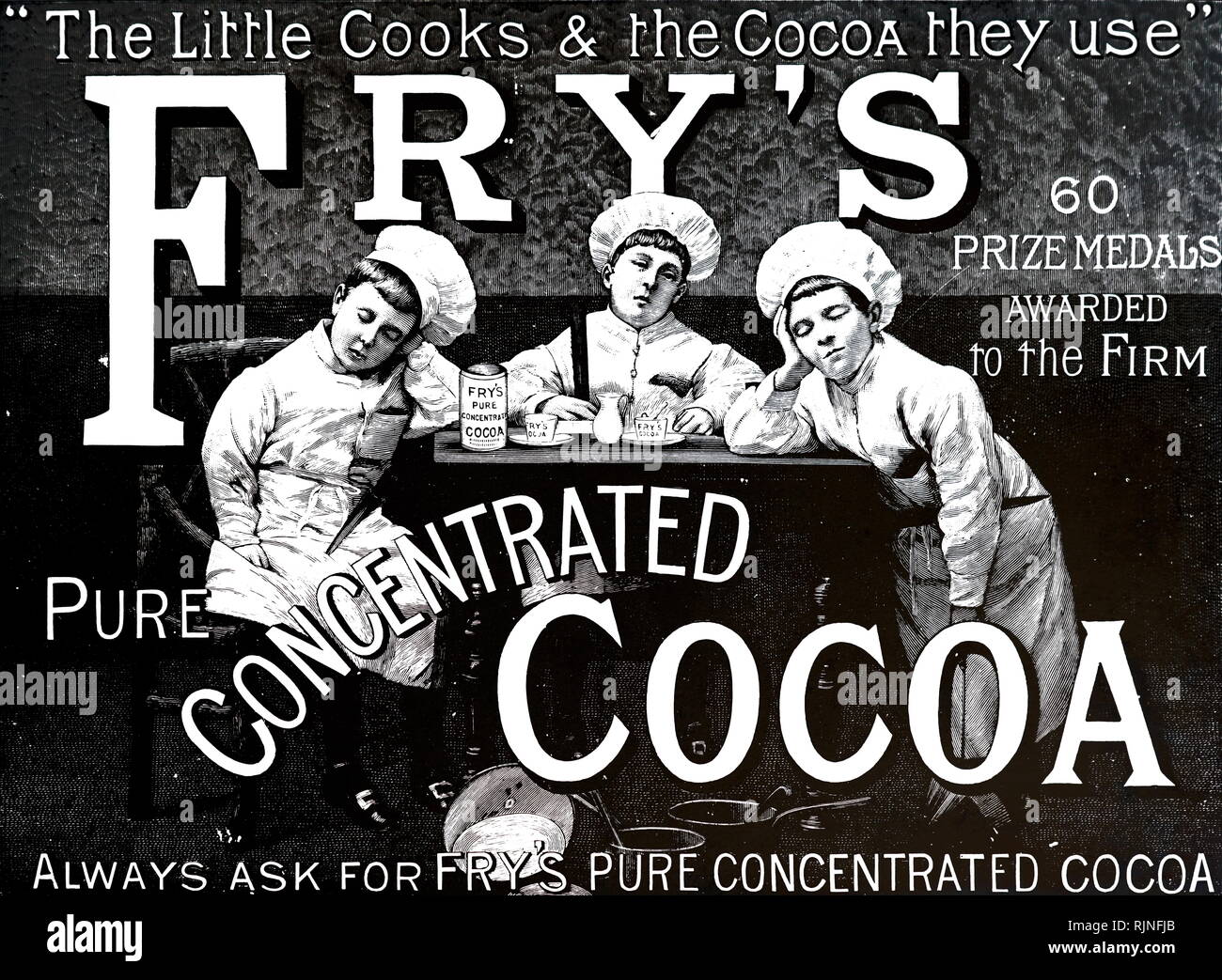 Eine Werbung für die Bundesrepublik Jugoslawien die Kakao. Vom 19. Jahrhundert Stockfoto