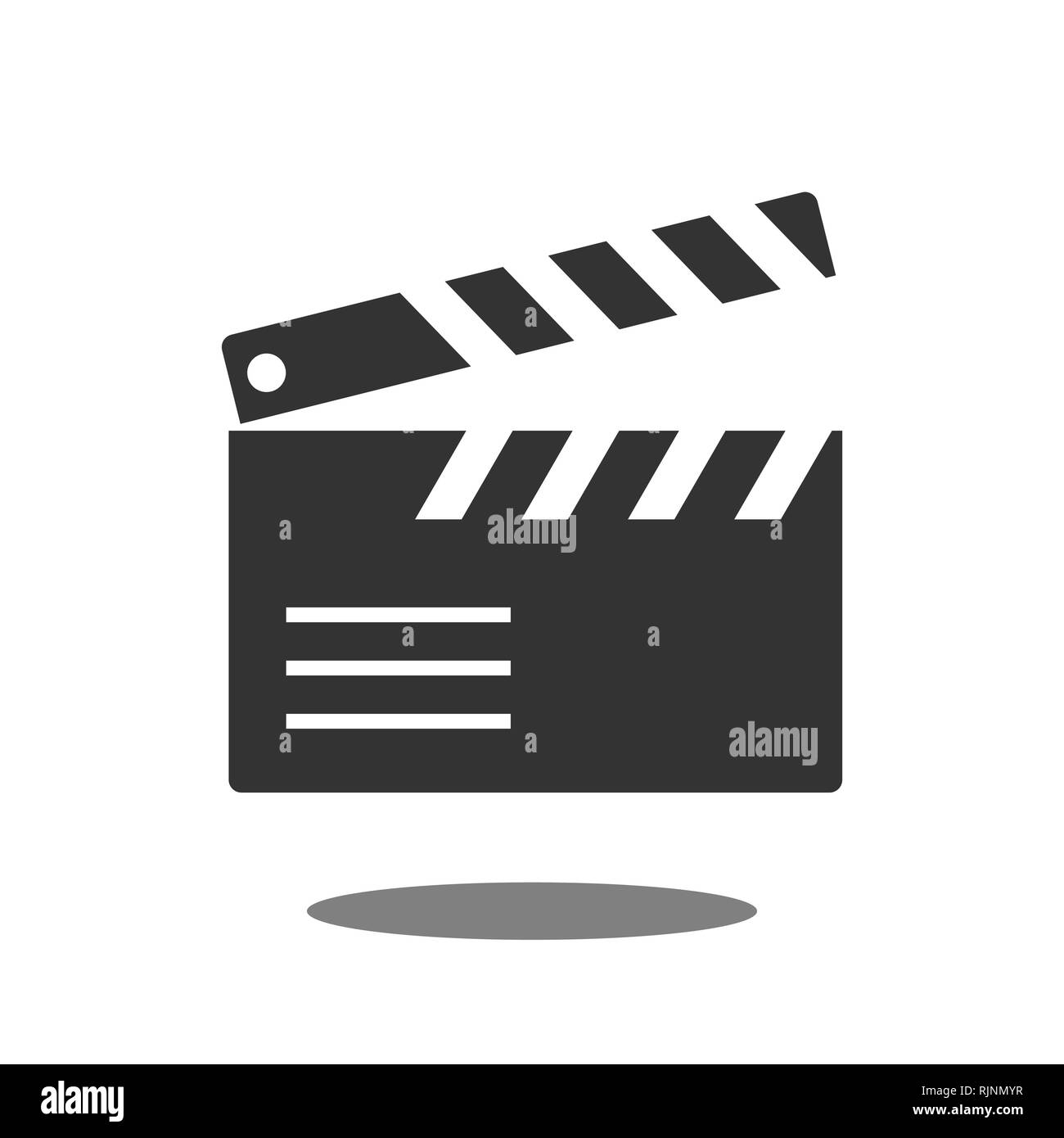 Kino klappe Symbol Flat Style. Vektor Design Element Stock Vektor