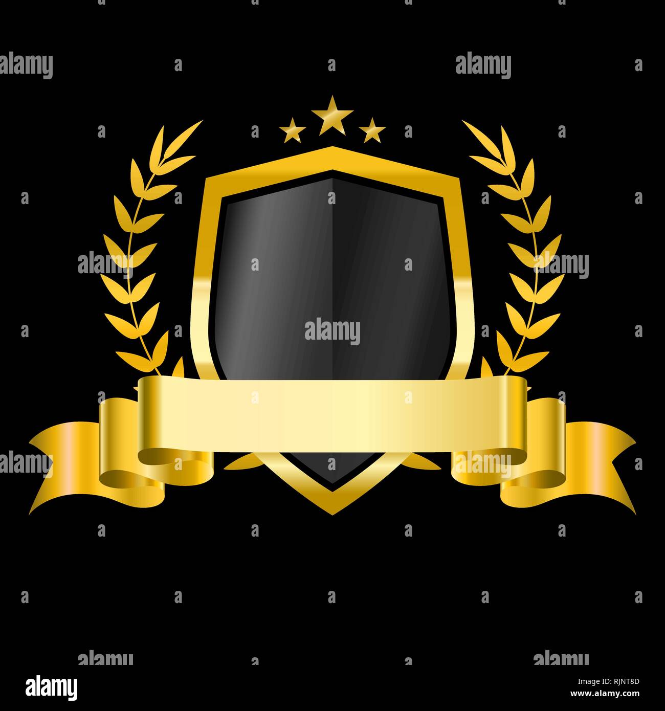 Lorbeerkranz vektor logo design -Fotos und -Bildmaterial in hoher ...