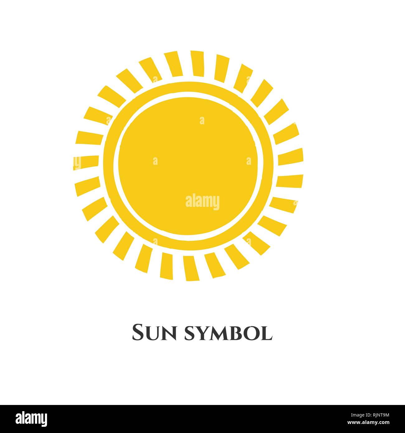 Handschriftliche sun Symbol. Vector Illustration für Design Stock Vektor