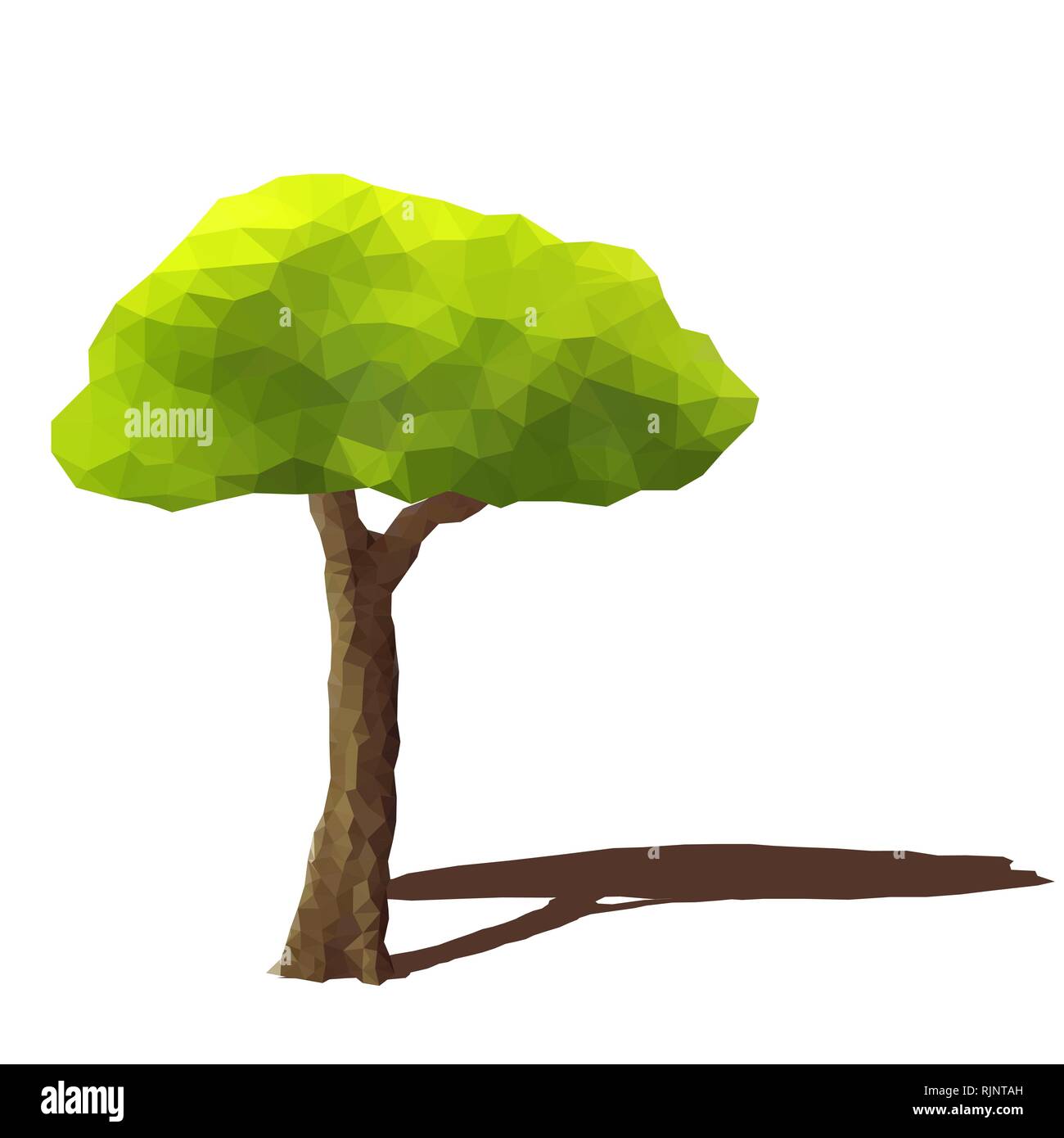 Baum Low-poly-Stil. Geometrische poligonal Abbildung. Vektor Design Element. Stock Vektor