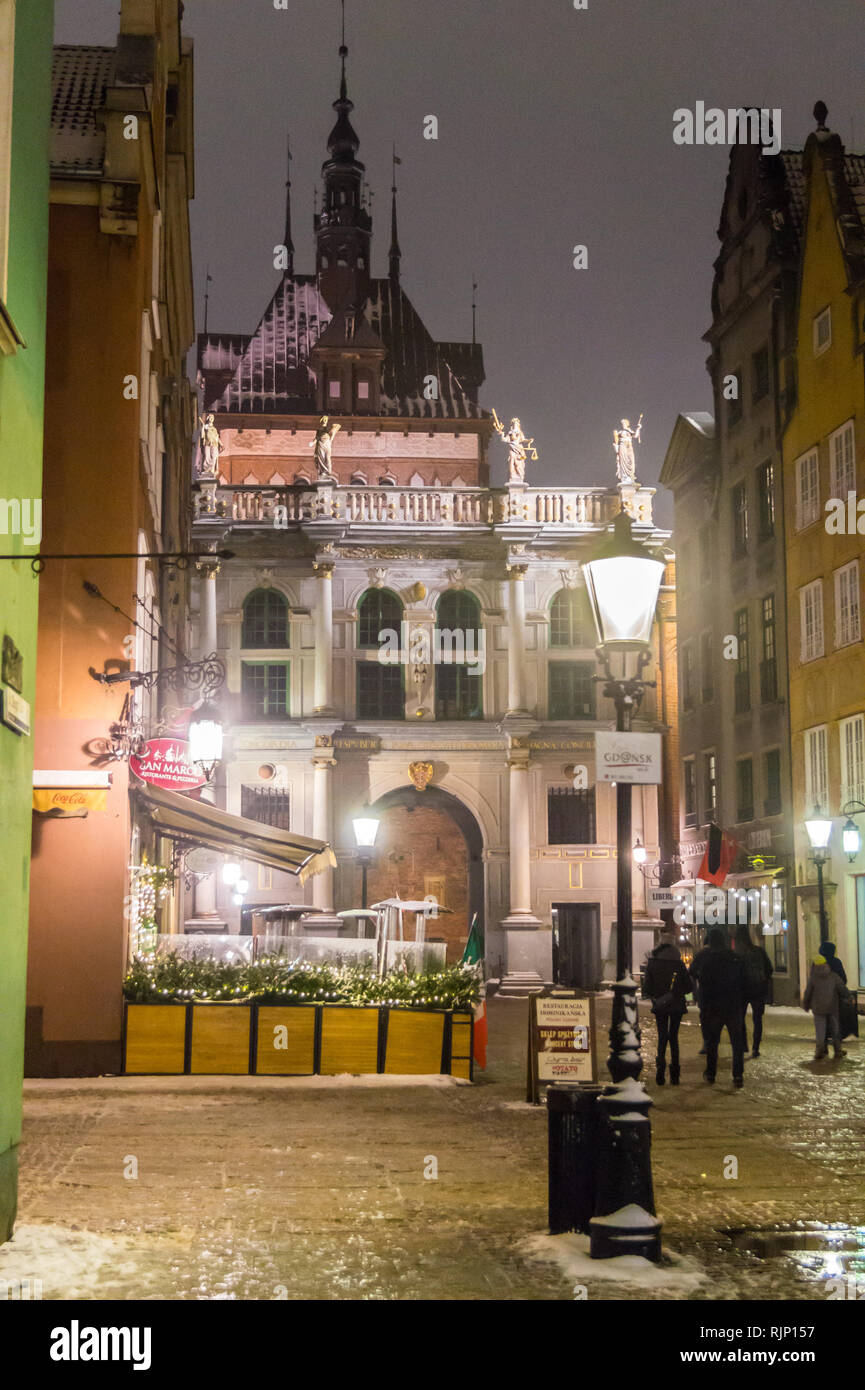 Złota Brama, Golden Gate, 1614, von Abraham van den Verstopf t, Długi Targ, Langer Markt, Danzig, Polen Stockfoto