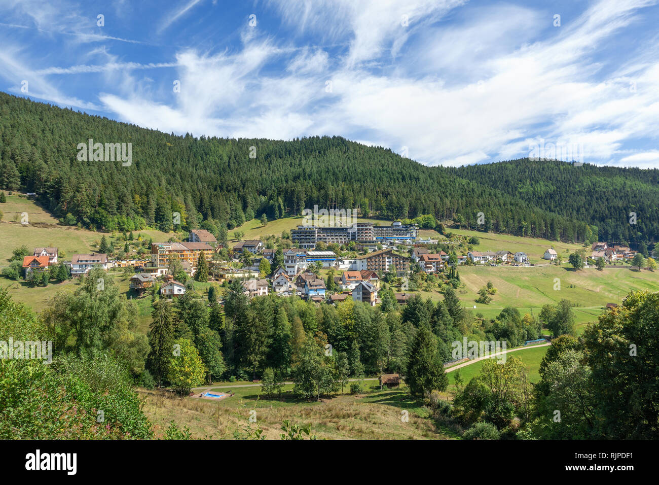 Mit Blick auf Tonbach im Schwarzwald Stockfoto