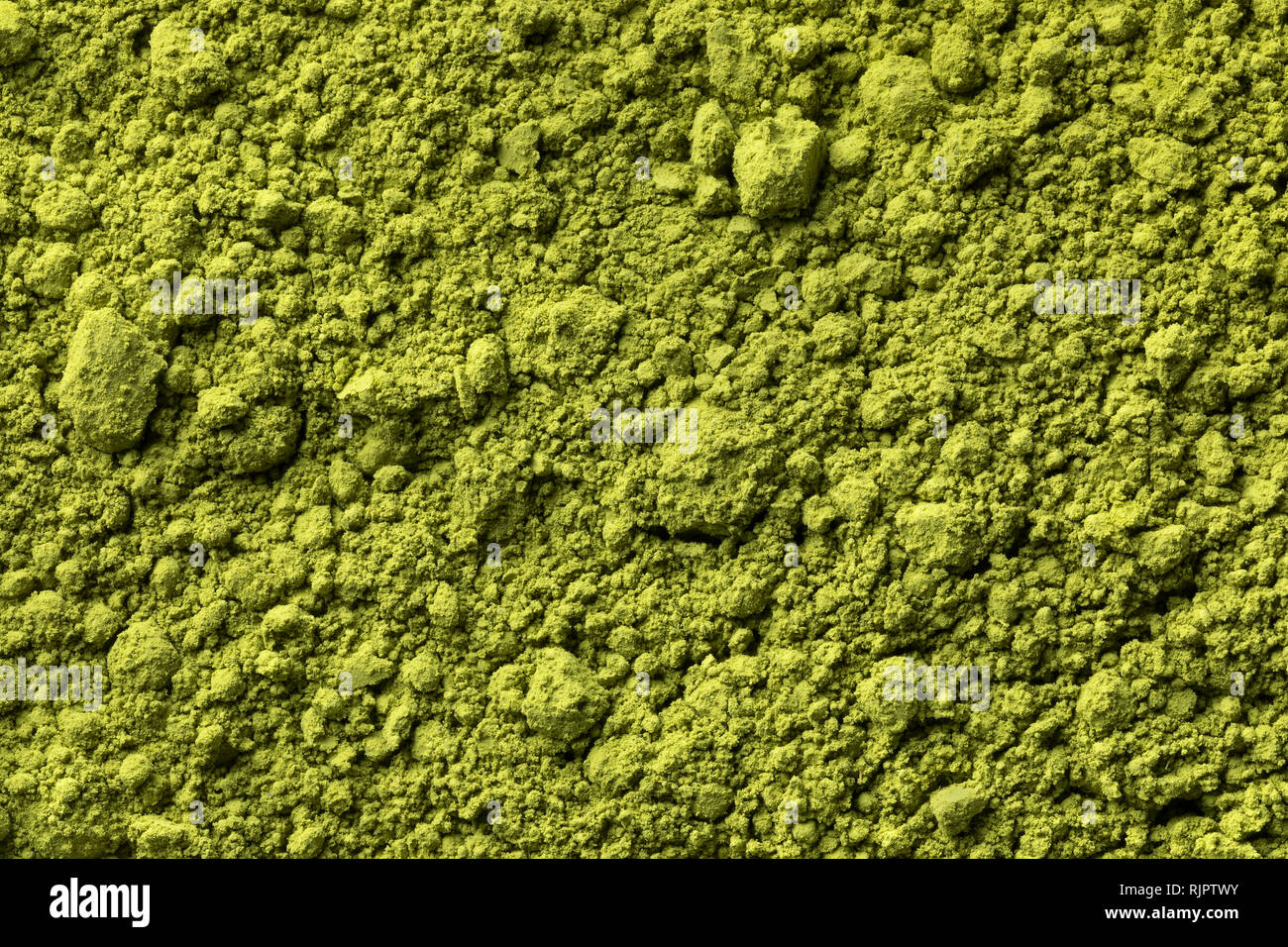 Grüner japanischer Matcha Tee full frame Nahaufnahme Stockfoto