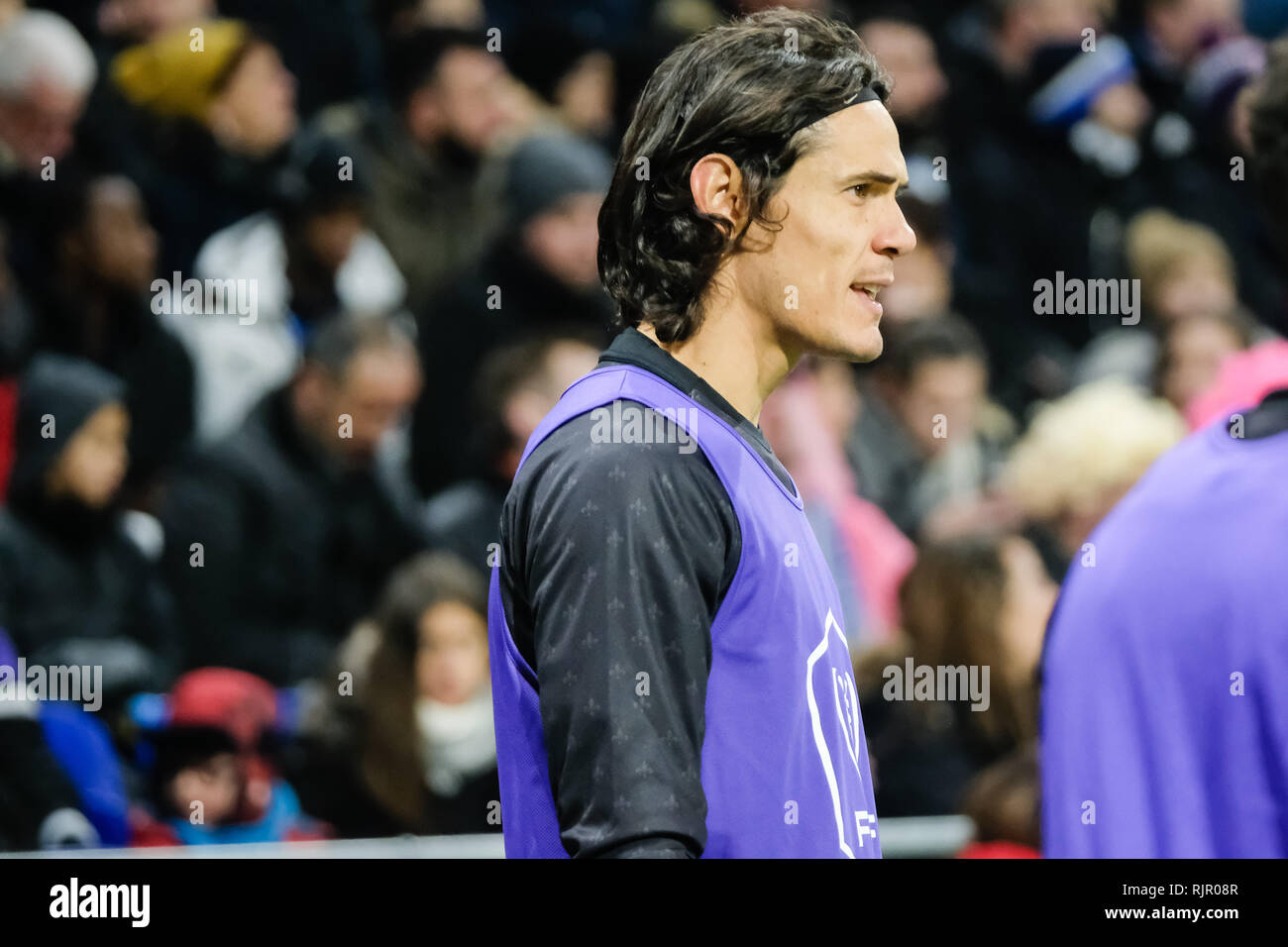 Edinson Cavani, Porträt bei Warm up Stockfoto