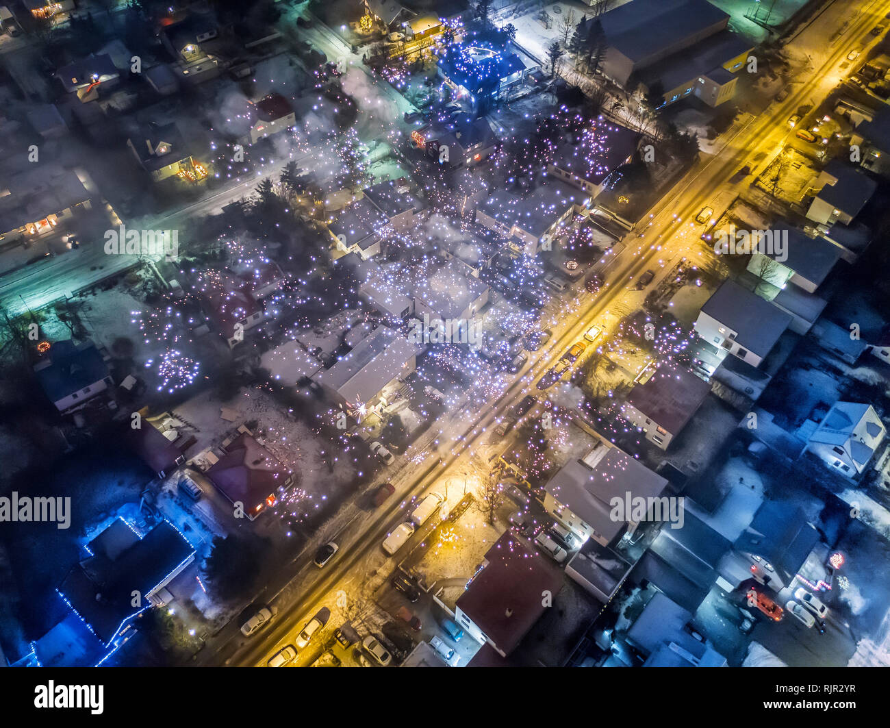 Silvester Feiern, Reykjavik, Island Stockfoto