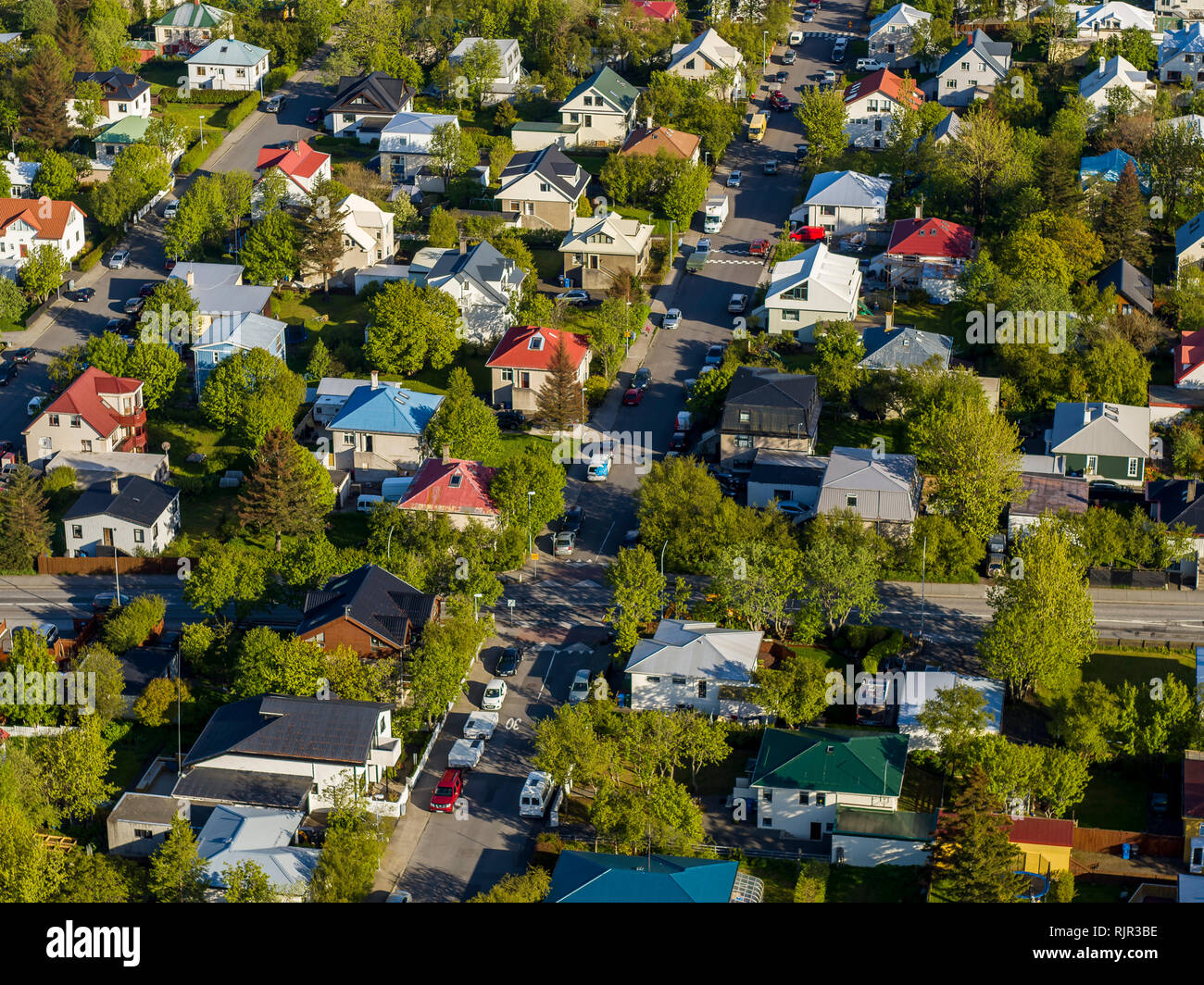 Nachbarschaft Reykjavik, Reykjavik, Island Stockfoto