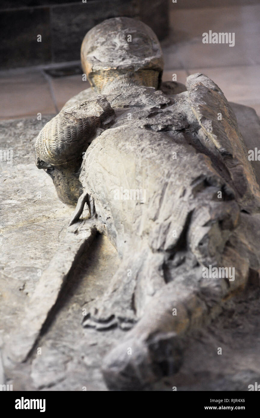 Geoffrey de Mandeville, 1st Earl of Essex, Bildnis im romanischen Tempel Kirche Erbaut 1185 durch Ritter Templer von Dan Brown's 2003 best-selling n Stockfoto