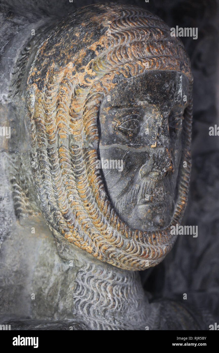 William Marshal, 1st Earl of Pembroke Bildnis im romanischen Tempel Kirche Erbaut 1185 durch Ritter Templer von Dan Brown's 2003 meistverkauften Roman Stockfoto