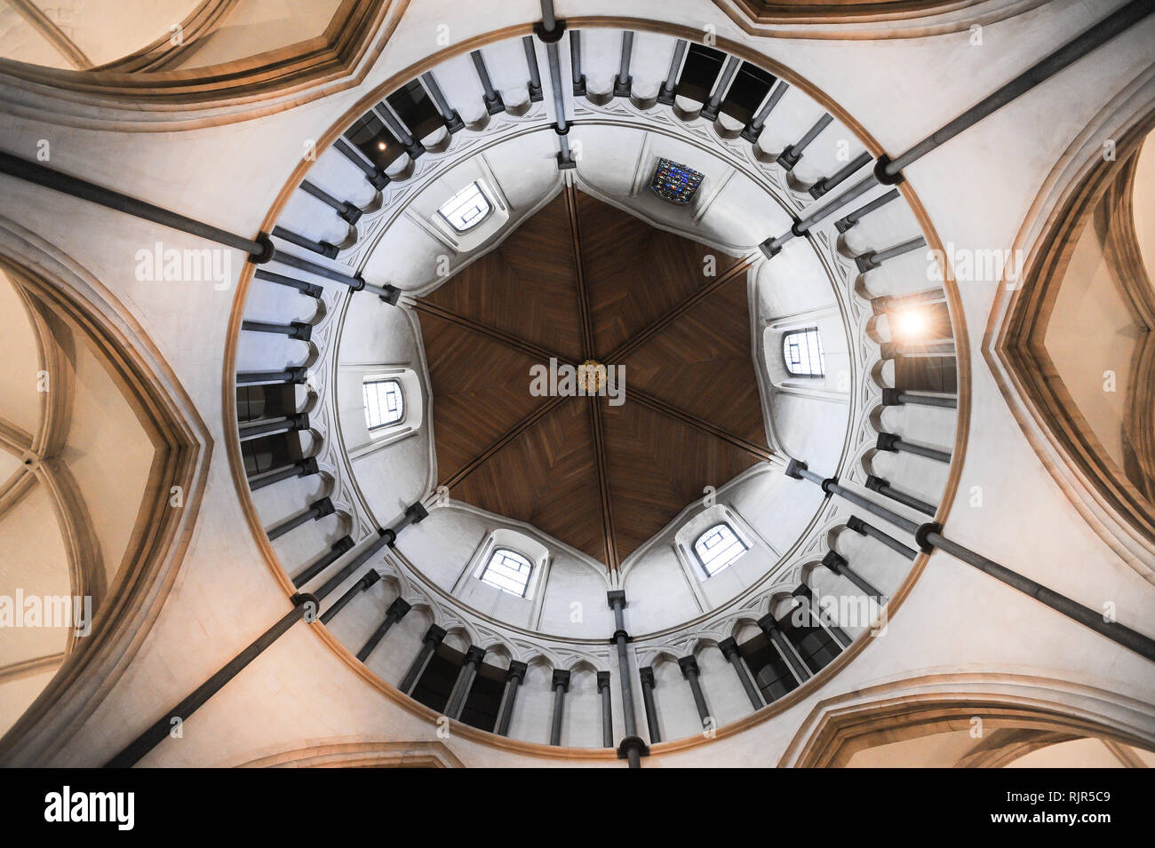 Romanischen Tempel Kirche Erbaut 1185 durch Ritter Templer von Dan Brown's 2003 meistverkauften Roman The Da Vinci Code und den Film mit Tom Hanks. Stockfoto