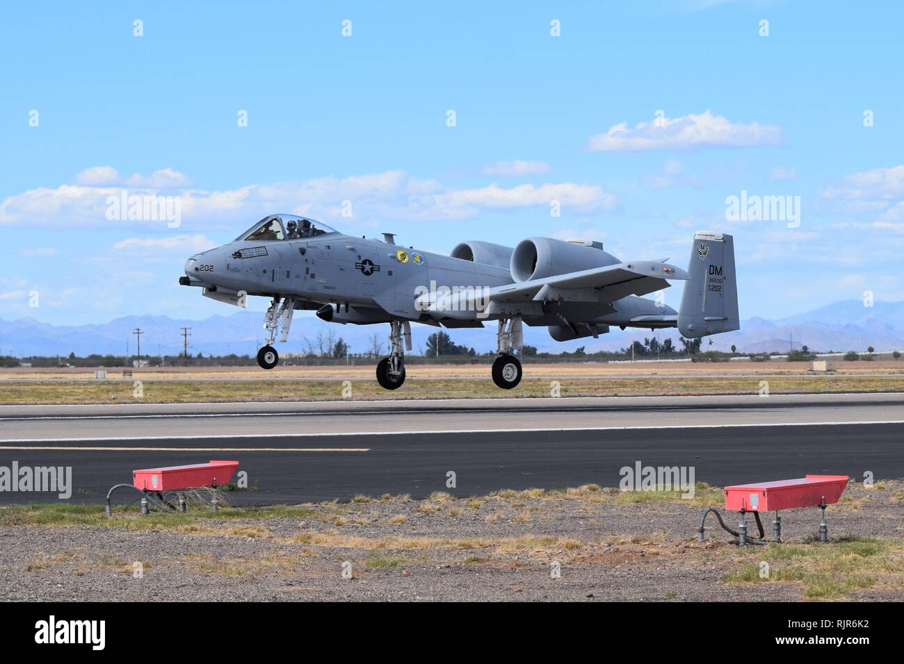 Die ehrfürchtige A-10 Thunderbolt, alias "Warzenschwein" bei Luke Air Force Base, Arizona im Jahr 2018 Stockfoto