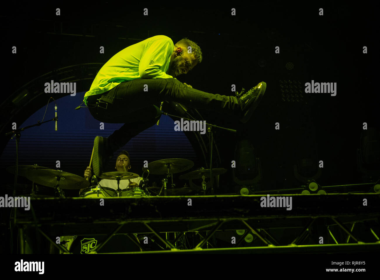 Fragen live bei o2 Victoria Warehouse Februar 2019 Stockfoto