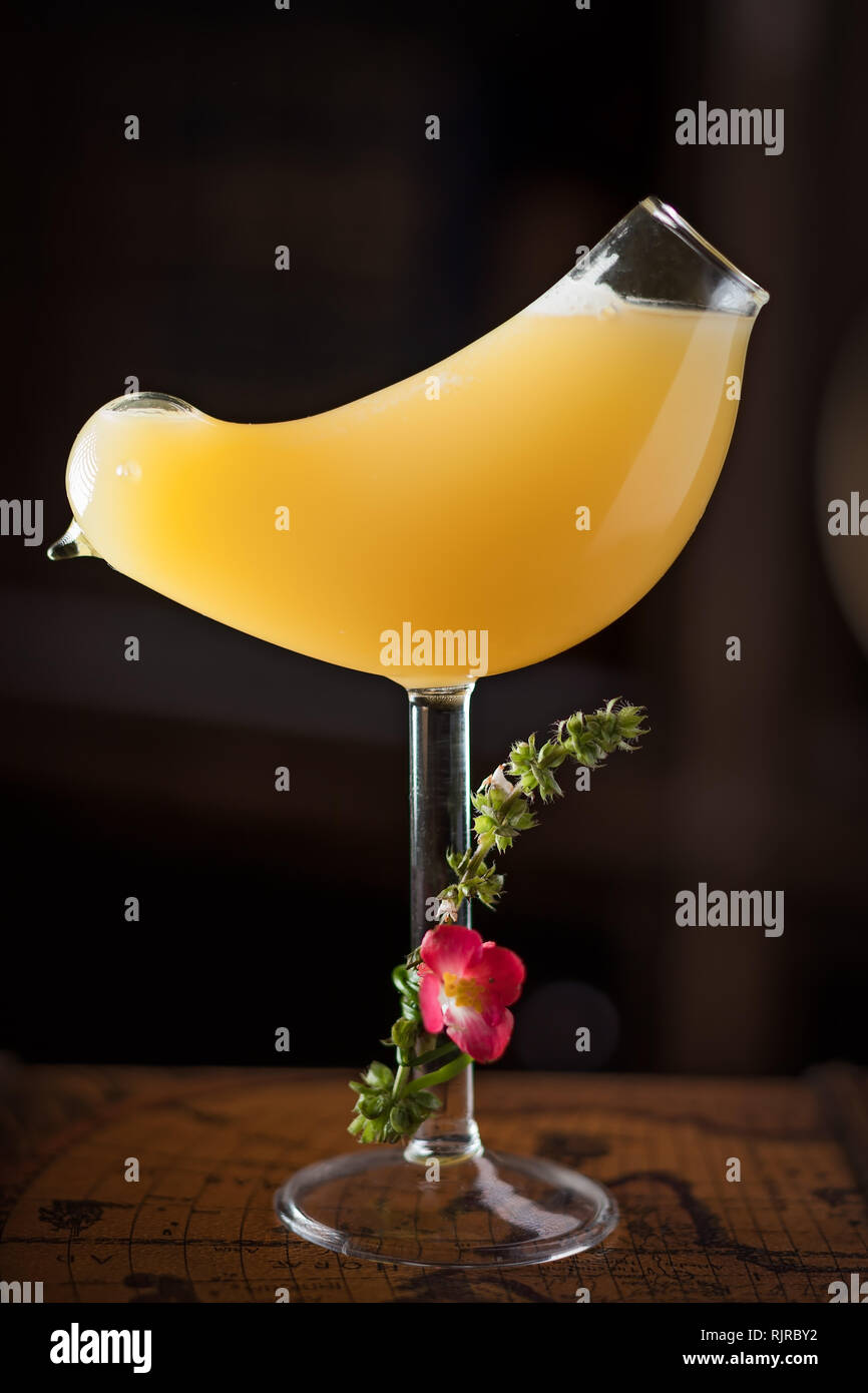 Vogel Glas cocktail Stockfotografie - Alamy