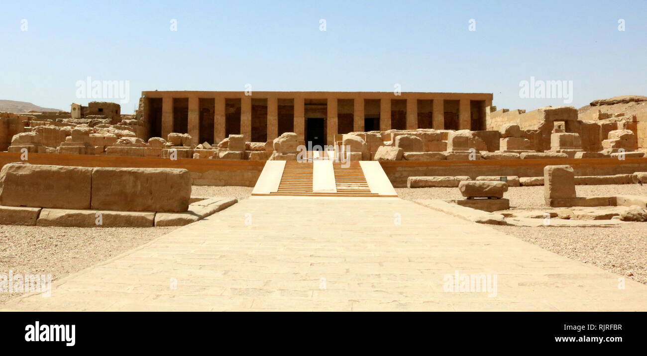 Abydos, eine der ältesten Städte des antiken Ägypten Abydos Tempel Stockfoto