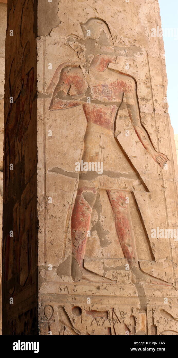 Abydos, eine der ältesten Städte des Alten Ägypten; König Ramses II. Stockfoto