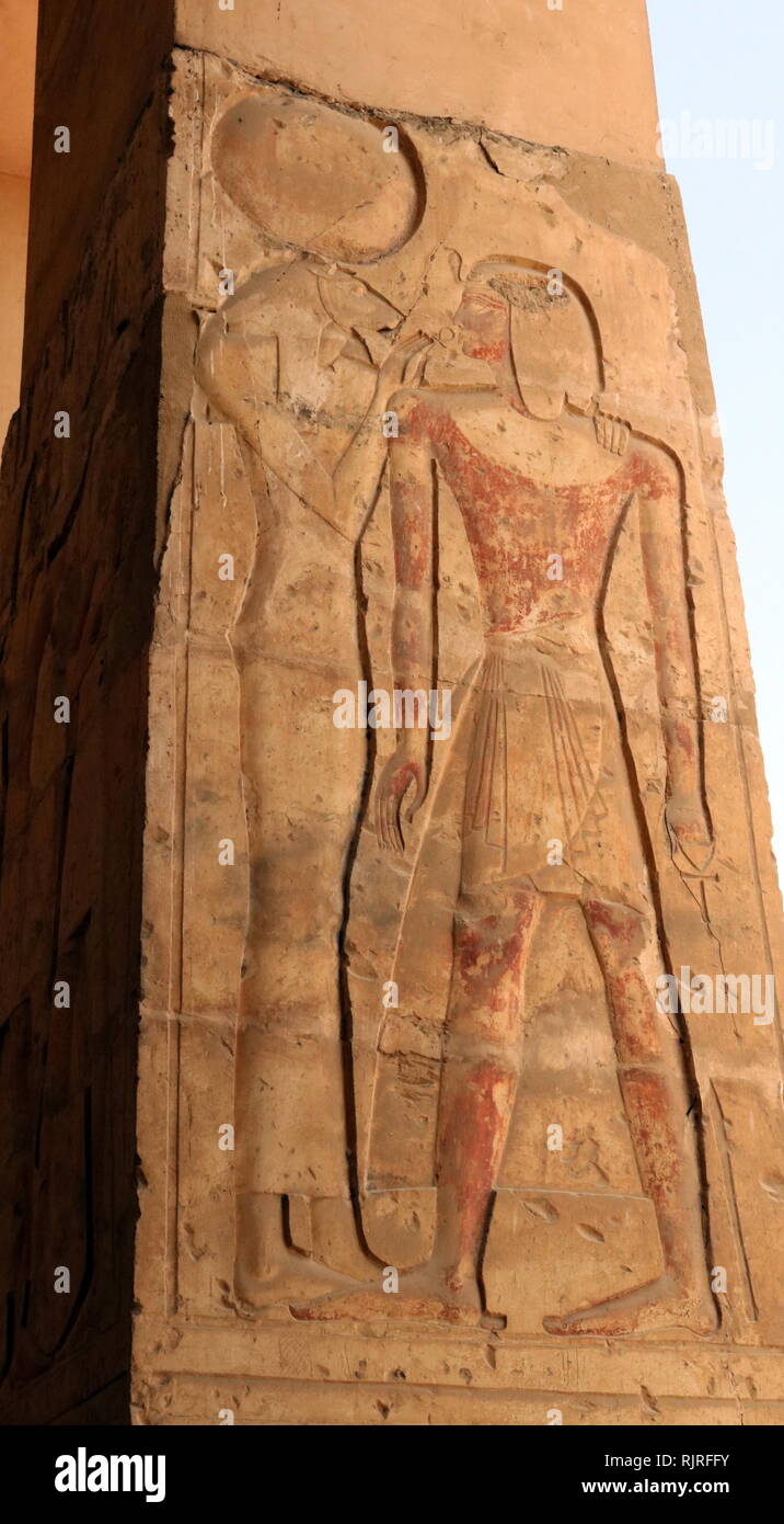 Abydos, eine der ältesten Städte des Alten Ägypten; König Ramses II. Stockfoto