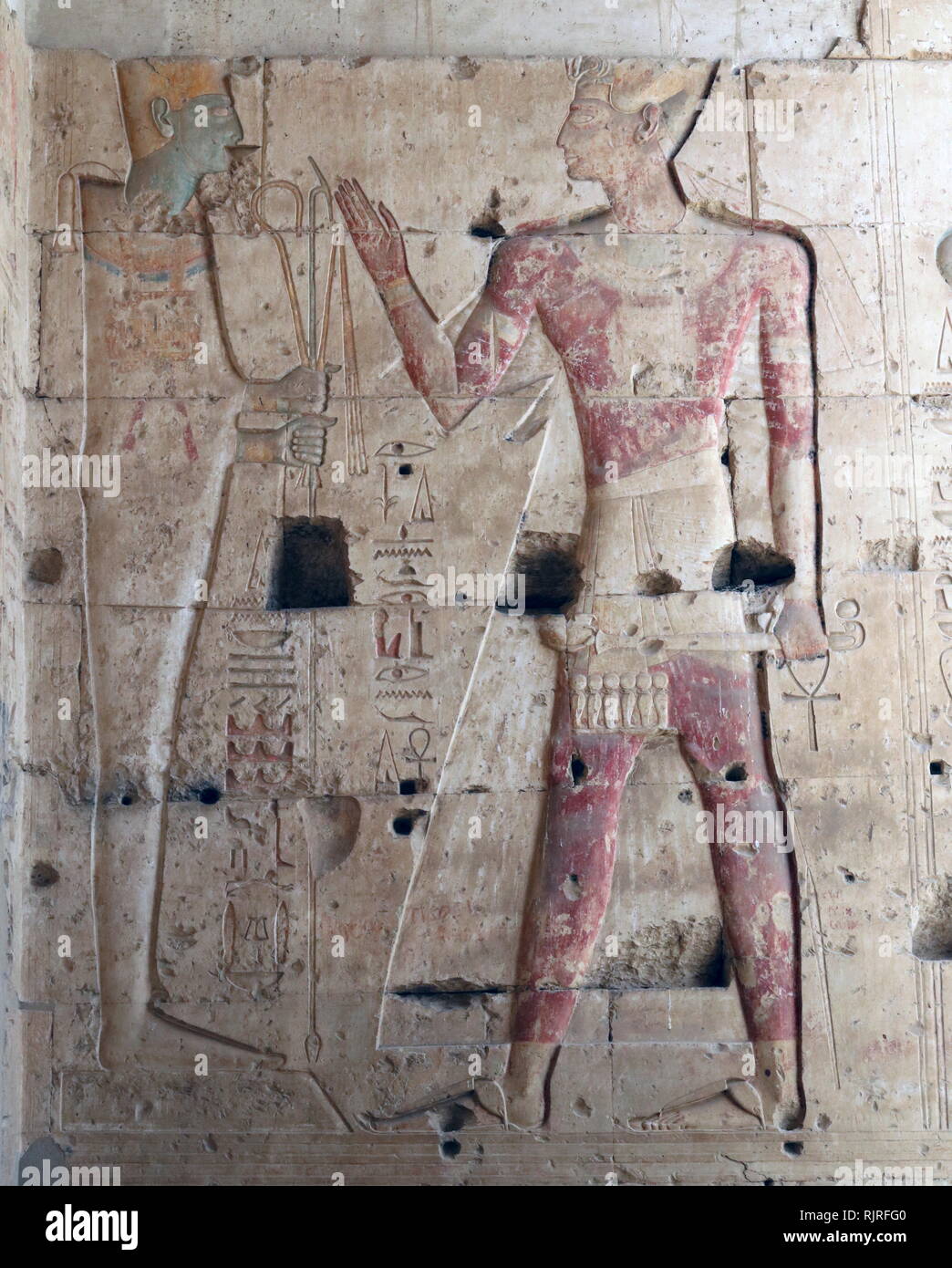 Abydos, eine der ältesten Städte des Alten Ägypten; König Ramses II. Stockfoto