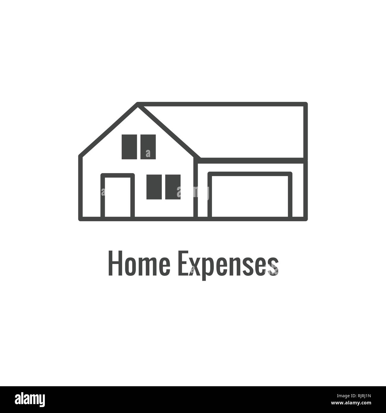 Finanzielle Not Fonds Symbole w Home oder Haus, Auto oder Fahrzeug Schaden, Verlust des Arbeitsplatzes oder die Arbeitslosigkeit, und Krankenhaus oder medizinische Rechnungen Stock Vektor