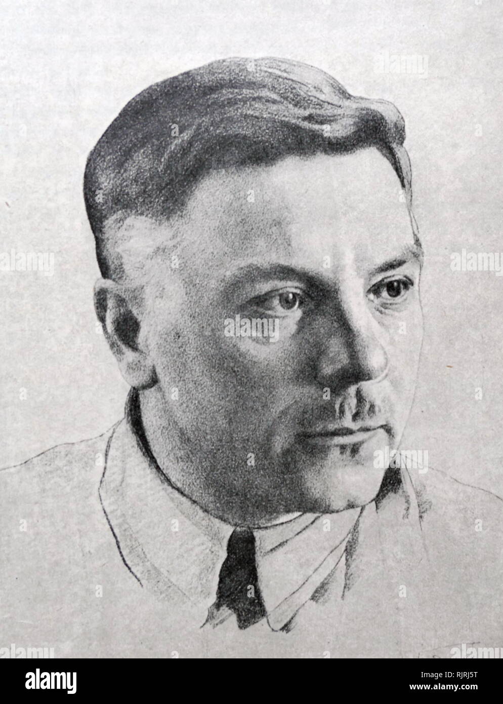 Kliment Woroschilow (1881-1969), sowjetischer Offizier und Politiker während der Stalin-zeit. Er war einer der fünf ursprünglichen Marschälle der Sowjetunion (den höchsten militärischen Rang der Sowjetunion), zusammen mit dem Chef des Generalstabs der Roten Armee Alexander Jegorow und drei ranghohe Kommandeure, Vasily Blyukher, Semyon Budyonny, und Michail Tuchatschewski. Stockfoto