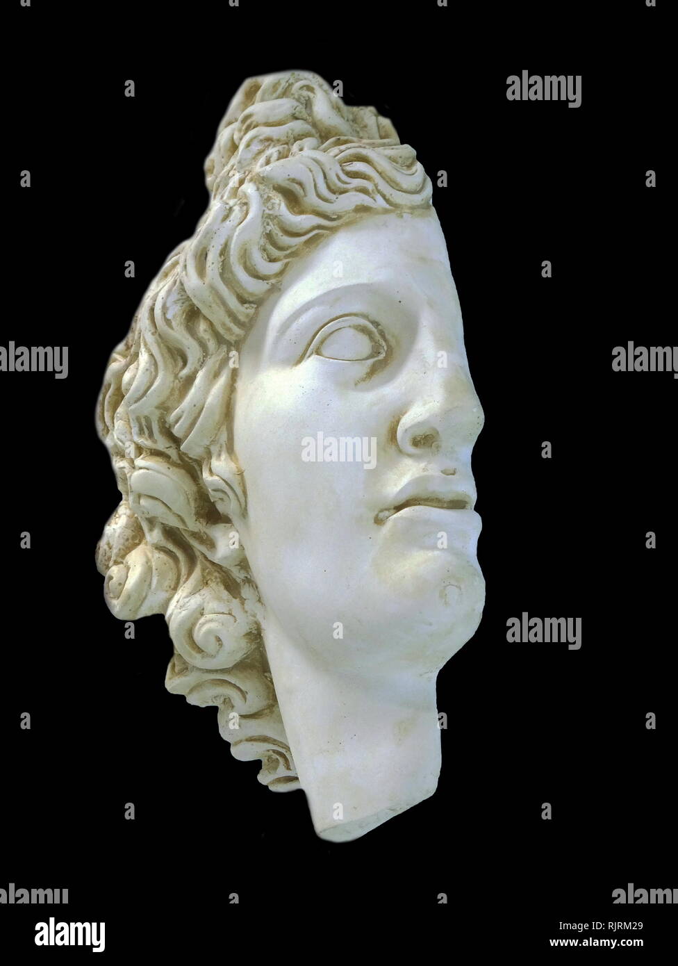 Replica Büste, Darstellung der Gott Apollo. Athen Griechenland 2018 Stockfoto