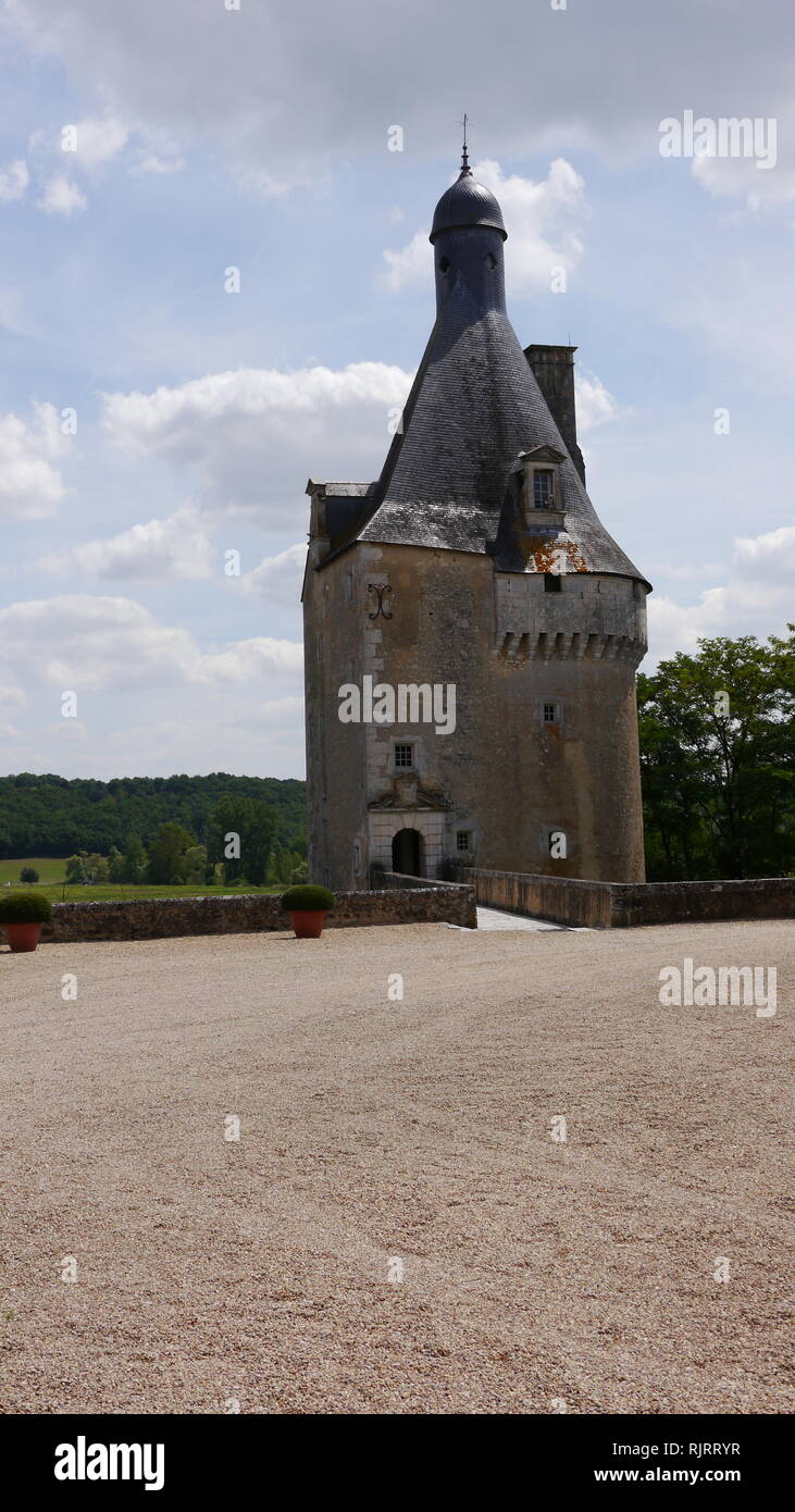 Chateau de Touffou. Bonnes, Frankreich Stockfoto