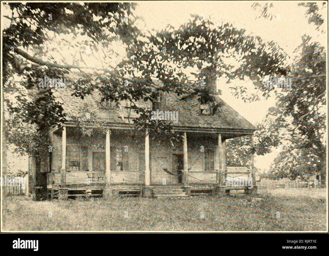 . Die Audubon naturalist; eine Geschichte seines Lebens und seiner Zeit. Audubon, John James, 1785-1851. BEECHGROVE, WILLIAM GARRETT JOHNSONS PLANTATION HOUSE IN WEST FELI-CIANA Parish, Louisiana, wo Frau. AUDUBON lebte und lehrte FÜR ZWEI JAHRE, 1837-1829. Nach einem Foto von Herrn Stanley Clisby Arthur, 1916.. Bitte beachten Sie, dass diese Bilder sind von der gescannten Seite Bilder, die digital für die Lesbarkeit verbessert haben mögen - Färbung und Aussehen dieser Abbildungen können nicht perfekt dem Original ähneln. extrahiert. Herrick, Francis Hobart, 1858-1940. New York London, D. Appleton-Century Compa Stockfoto